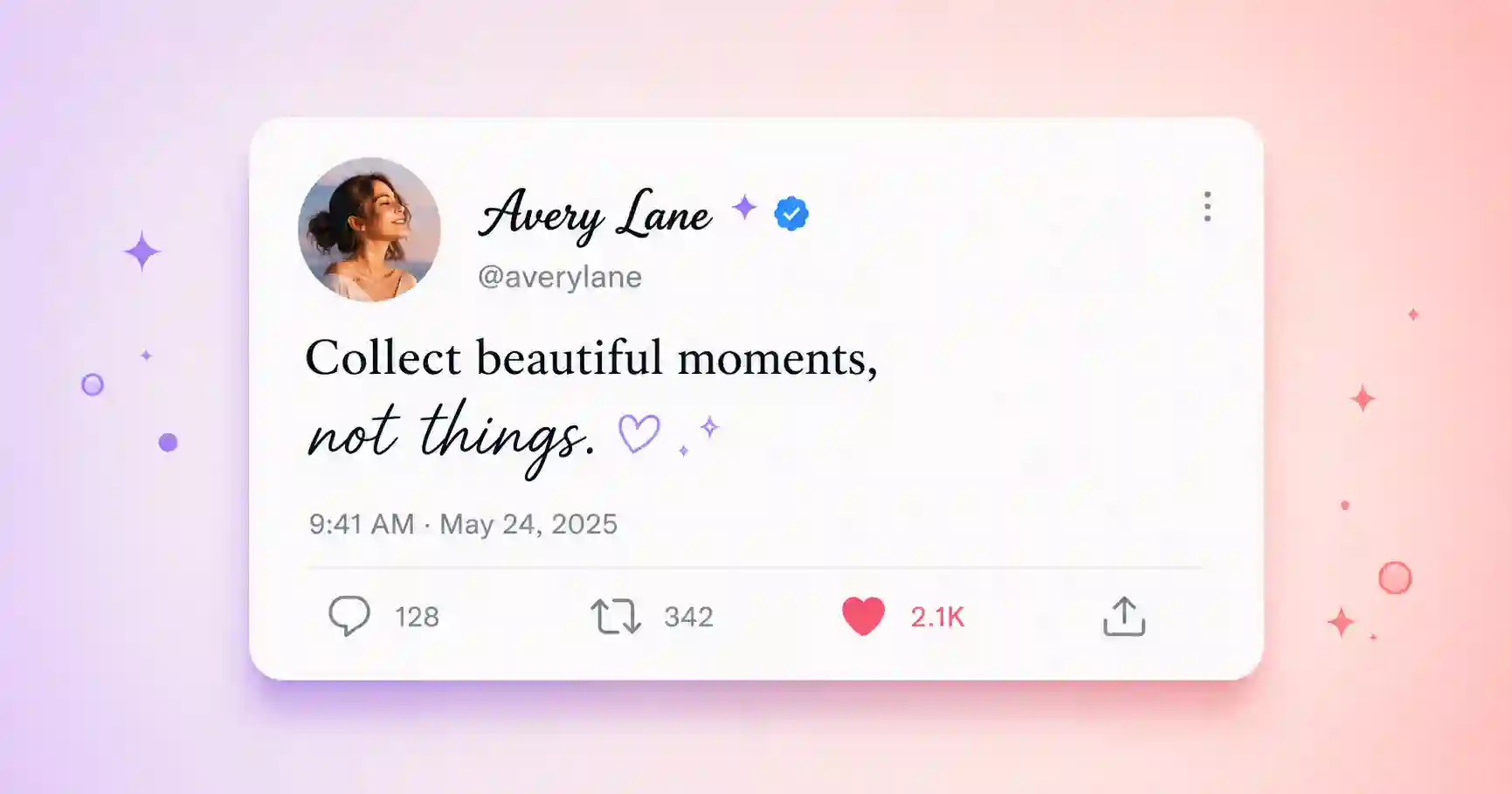 Fontes diferentes aplicadas em um tweet e na bio do X